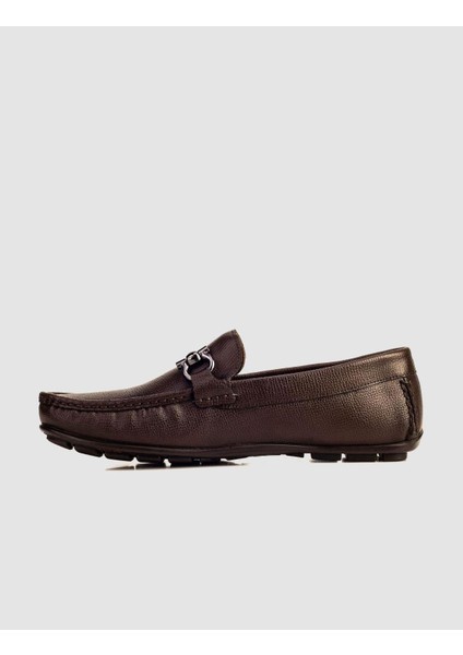 Deri Kahverengi Tokalı Erkek Loafer modelleri