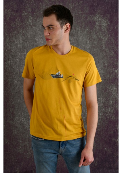 Fisherman Erkek Baskılı T-Shirt indirimleri