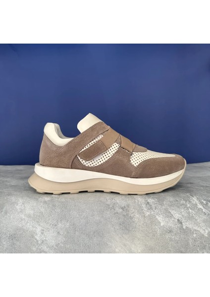 Kadın Hakiki Deri Cırtlı Sneaker