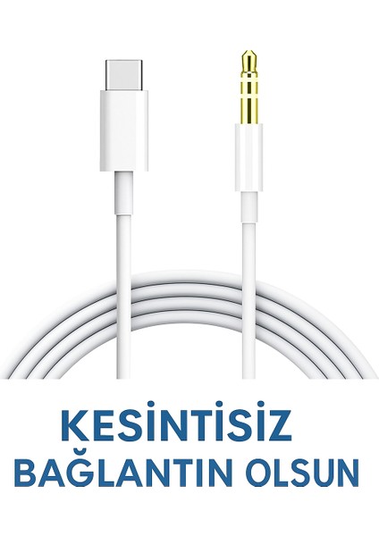 Type-C To 3.5mm Aux Dönüştürücü Ses Kablosu - Yüksek Kalite
