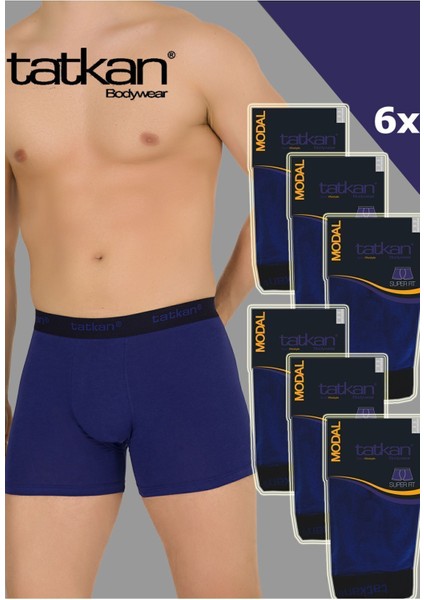 Tatkan - 6'lı - Penye Modal Erkek Boxershort