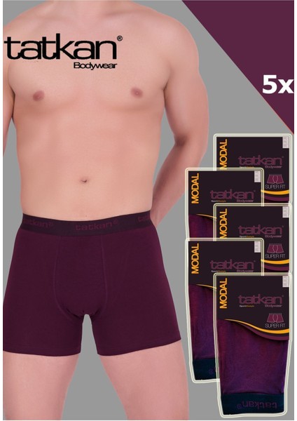 Tatkan 5'li Erkek Penye Modal Boxershort