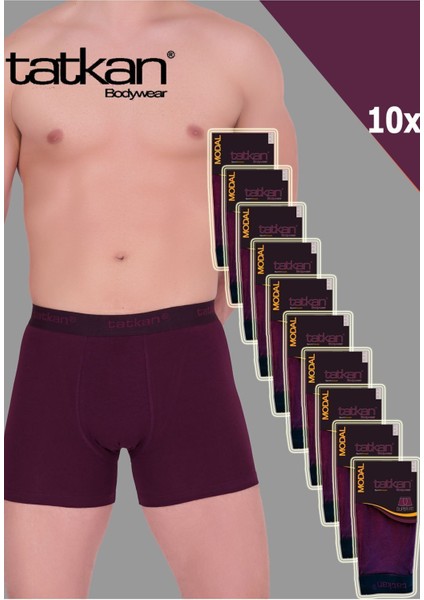 Tatkan 10'lu Erkek Penye Modal Boxershort