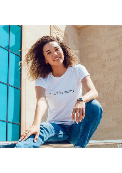 Don't Be Sorry Tişört - Beyaz fiyatları