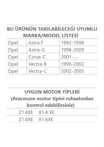 Opel Astra G Yağ Çubuğu (1.4 ve 1.6 Motorlar Için) Ithal (Z1.4xe Z1.6xe) Ithal Yağ Seviye Çubuğu