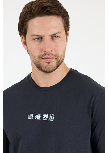 Erkek %100 Pamuk Bisiklet Yaka Kısa Kollu Baskılı T-Shirt Rahat ve Şık Günlük Tişört 0106 fırsatları