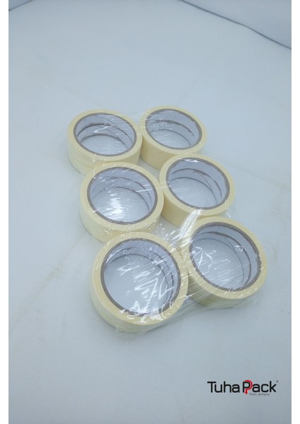 Maskeleme Bandı 18MM x 30M Krem (12 Adet) (Kağıt Bant) - Oto Boya, Fırın ve Dekorasyon Bandı modelleri