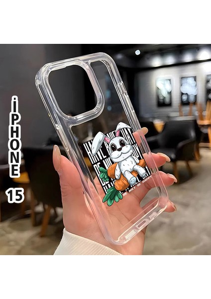 Iphone 15 Tavşan Baskılı Telefon Kılıfı
