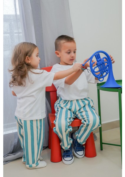Çocuk Çizgili Yumuşak Alt-Striped Pantolon fırsatları