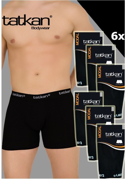 Tatkan - 6'lı - Penye Modal Erkek Boxershort