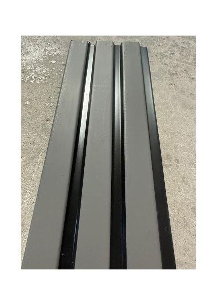 Atc 12X145 cm Koyu Gri Çift Renk Pvc Duvar Lambiri Ofis Salon Tv Arkası Dekoratif Lambiri Panel