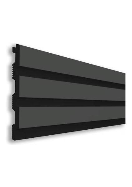 Atc 12X145 cm Koyu Gri Çift Renk Pvc Duvar Lambiri Ofis Salon Tv Arkası Dekoratif Lambiri Panel fiyatları