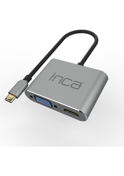 ITPC-06T 15CM Tip-C=>hdmı+Vga+Usb Hub