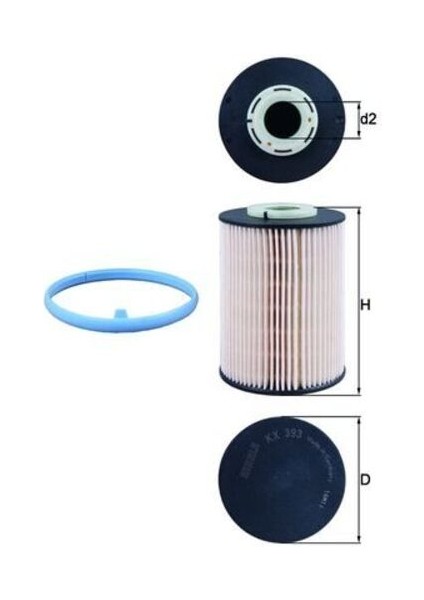 Mahle KX393D -Knecht-Behr KX393D Mazot Filtresi Mondeo Iv Iv 07 S40 S60 V50 V70 C30 C70 2.0 Tdcı 6G9N9176AB 6G9N9176AB