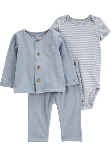 Carter's Layette Erkek Bebek 3'lü Hırkalı Set