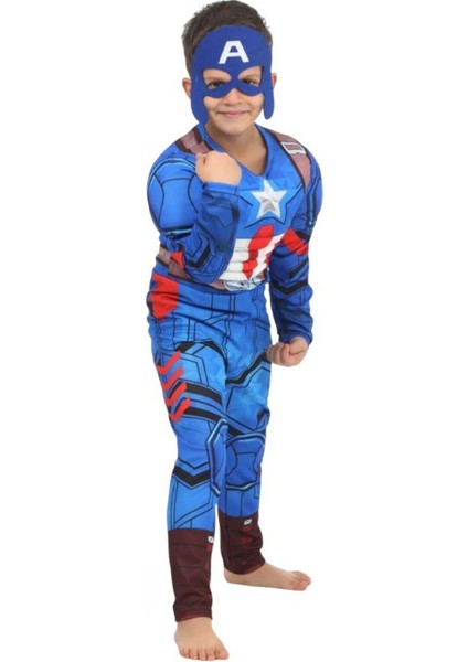 Kaptan Amerika Kaslı Çocuk Kostümü fiyatları