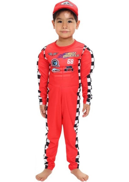 Formula 1 - Yarışçı Kaslı Çocuk Kostümü