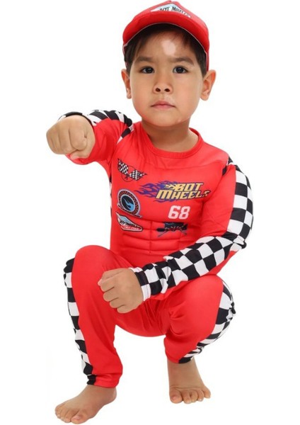 Formula 1 - Yarışçı Kaslı Çocuk Kostümü modelleri