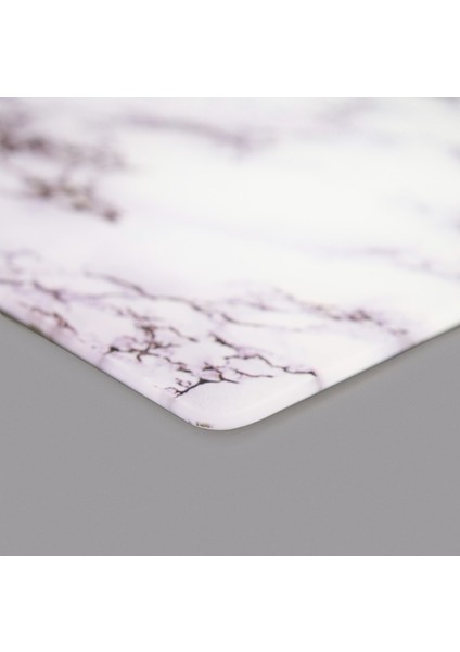 Mermer Desenli Cam Kesme Tahtası - Beyaz - 20X30 cm modelleri