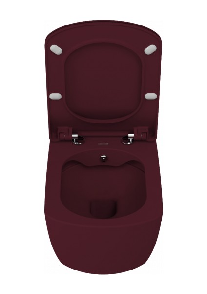 Elegant Rim-Off Duroplast Yavaş Kapanan Klozet Kapaklı Mat Berry Set fiyatları