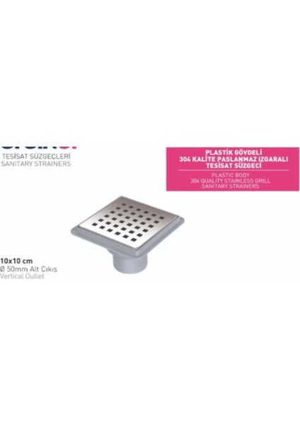 10X10X50 Seramik Seviyeli Alt.çık. Süzgeç MESAMTS526