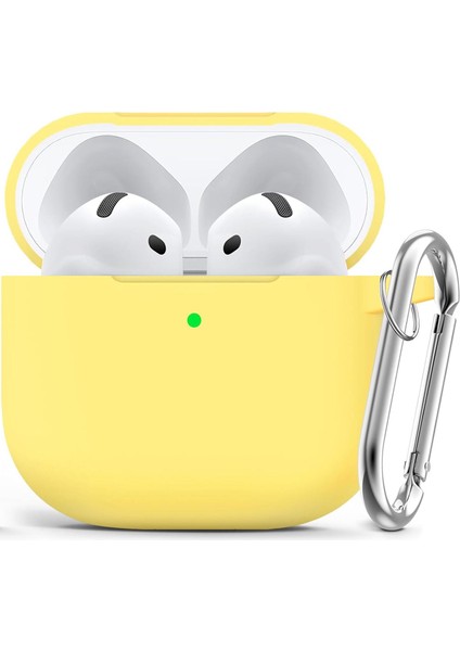 Airpods 4. Nesil Uyumlu Soft Silikon Kılıf (Düz Renkler)