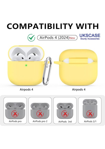 Airpods 4. Nesil Uyumlu Soft Silikon Kılıf (Düz Renkler) fiyatları