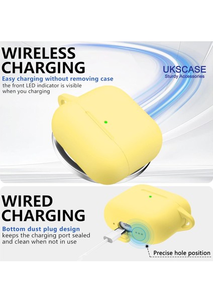 Airpods 4. Nesil Uyumlu Soft Silikon Kılıf (Düz Renkler) modelleri