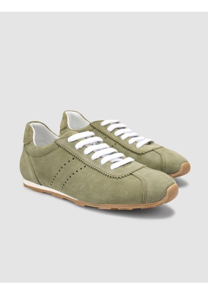 %100 Hakiki Deri Yeşil Süet Kadın Spor Ayakkabı fiyatları