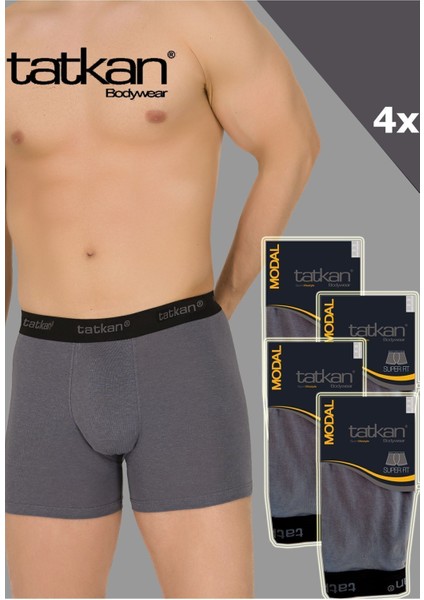 Tatkan 4'lü Erkek Penye Modal Boxershort