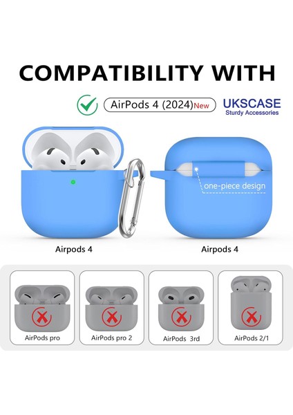 Airpods 4. Nesil Uyumlu Soft Silikon Kılıf (Düz Renkler) fiyatları