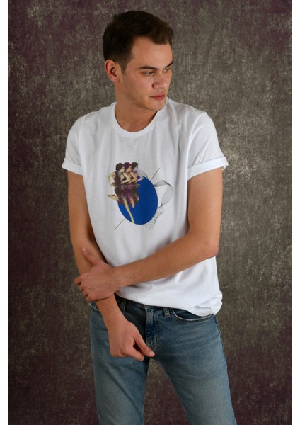 Dancing Point Erkek Baskılı T-Shirt