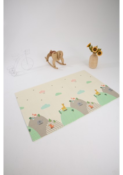 Katlanabilir Çift Taraflı Oyun Matı-Oyun Halısı 200X130X1CM (Taşıma Çantalı) fırsatları