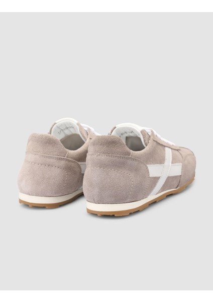 %100 Hakiki Deri Bej Süet Bağcıklı Kadın Sneaker modelleri