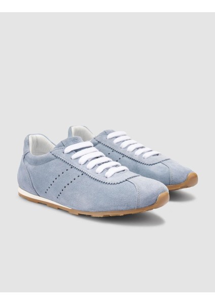 %100 Hakiki Deri Mavi Süet Kadın Spor Ayakkabı fiyatları