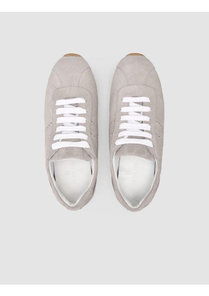 %100 Hakiki Deri Gri Süet Kadın Spor Ayakkabı fırsatları