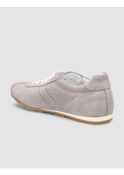 %100 Hakiki Deri Gri Süet Kadın Spor Ayakkabı indirimleri