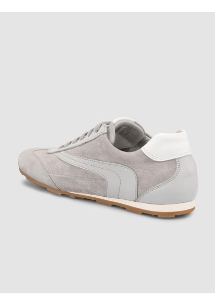 %100 Hakiki Deri Açık Gri Süet Bağcıklı Kadın Sneaker indirimleri