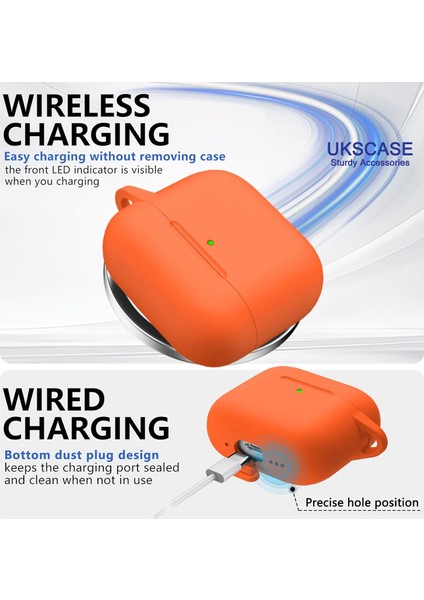 Airpods 4. Nesil Uyumlu Soft Silikon Kılıf (Düz Renkler) modelleri