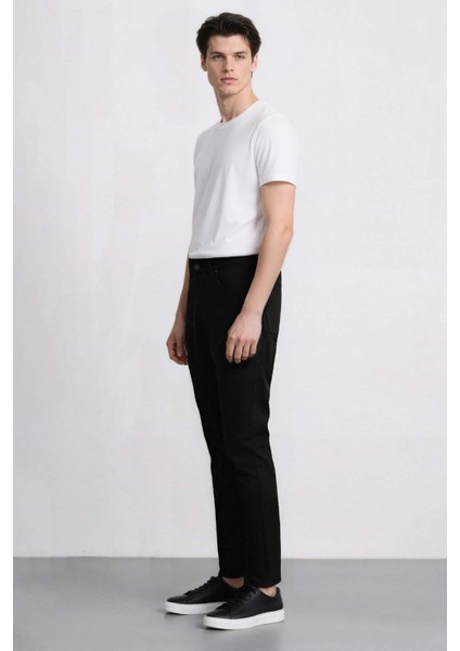 Carlo Skinny Fit Ekstra Dar Kalıp Normal Bel Ekstra Dar Paça Siyah Jean Pantolon R8763AZ24AU modelleri