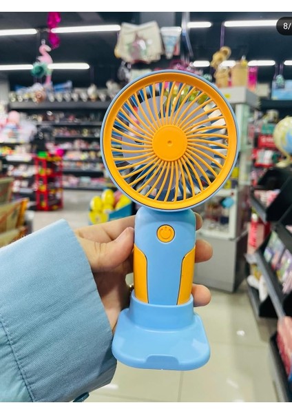 Şarjlı 3 Kademeli Mini Fan – 1 Adet Taşınabilir & Masaüstü Serinlik Turbo Üfleme Teknolojisi