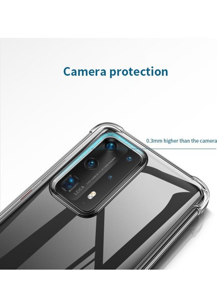 Huawei P40 Pro Uyumlu Darbe Önleyici Sararmaya Dayanıklı Airbag Korumalı Ultra Slim Tpu Şeffaf Silikon Kılıf modelleri