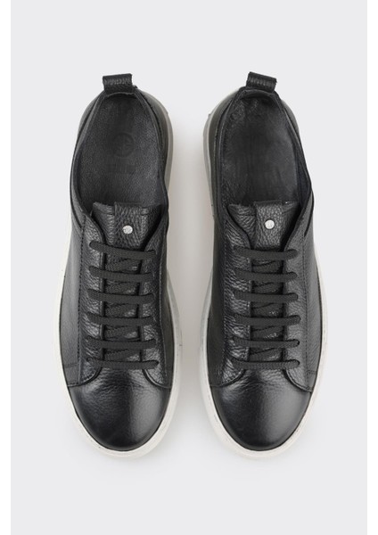 Siyah Deri Erkek Günlük Ayakkabı fırsatları