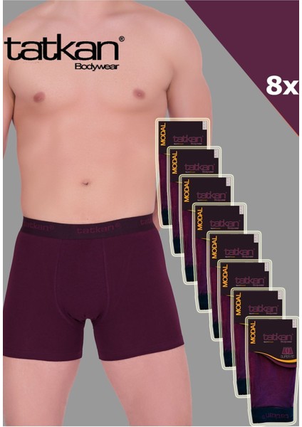 Tatkan 8'li Erkek Penye Modal Boxershort