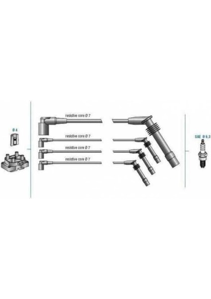 7682 Doduco Bujı Kablosu Clıo Iı Symbol Kangoo / Logan Sol