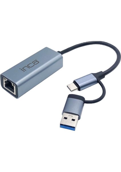 IUTP-01T Usb3.0 & Tip-C=>gigabit RJ45 Ethernet Adaptör