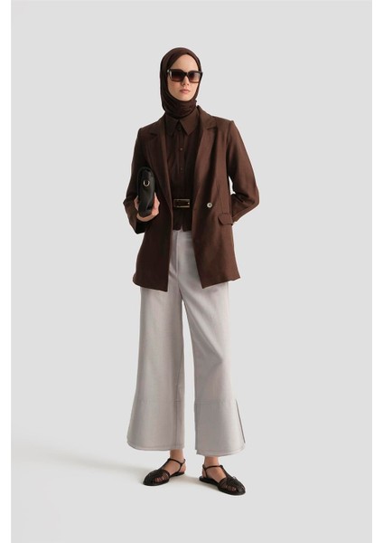 Çift Paçalı Pantolon 25Y2821 Gri