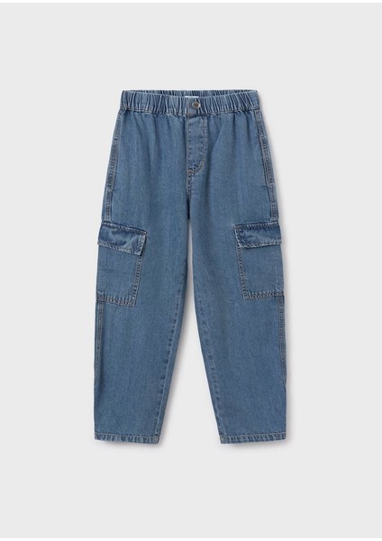 Kız Çocuk Loose Fit Jean Pantolon 6539 modelleri