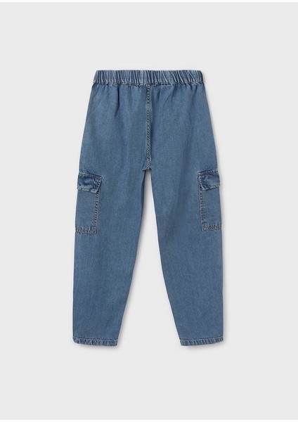 Kız Çocuk Loose Fit Jean Pantolon 6539 fırsatları