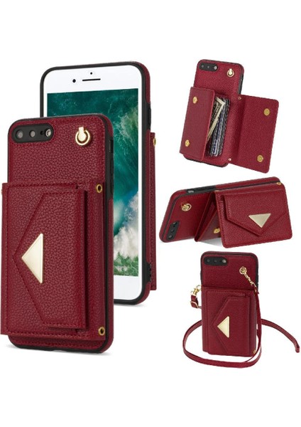 IPhone 7 Plus/iphone 8 Artı Akordeon Kart Cüzdan Kılıf Pu ile Uyumlu (Yurt Dışından)